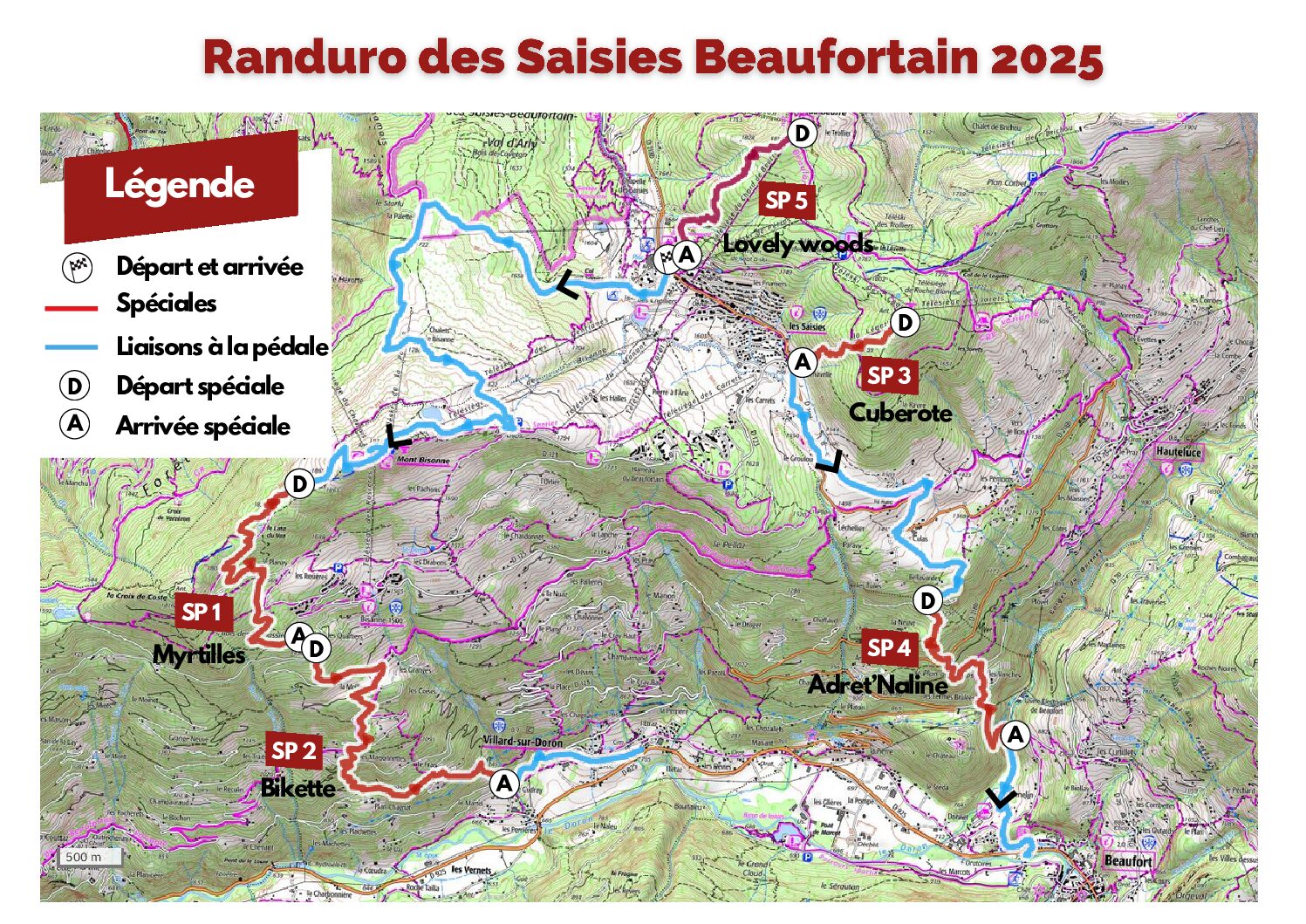 Parcours Randuro des Saisies Beaufortain 2025